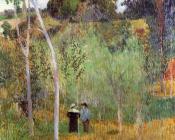 保罗 高更 : Shepherd and Shepherdess in a Meadow